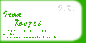 irma koszti business card